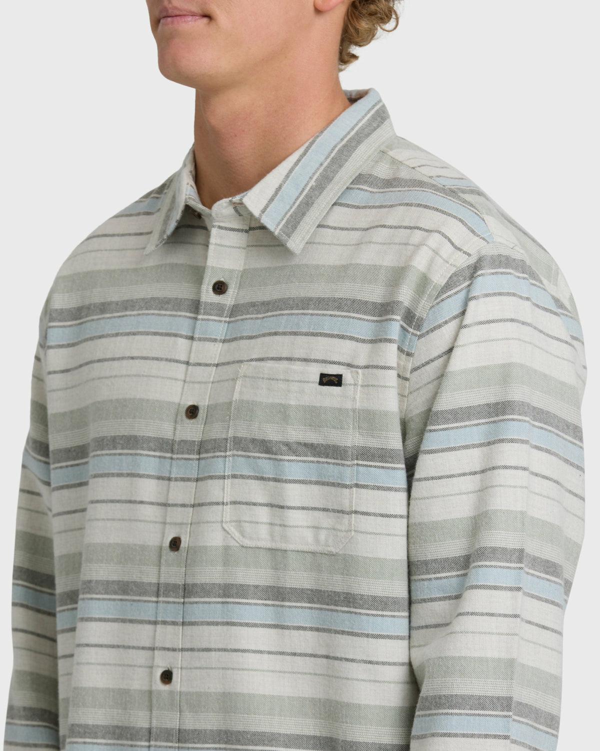 Billabong Men's Coastline Long Sleeve Flannel Shirt - Chino