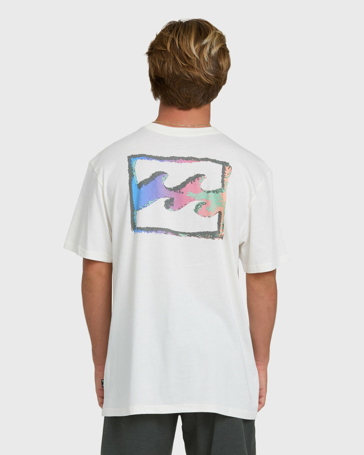 Billabong Men's Crayon Wave Premium Short Sleeve T-Shirt - Off White
