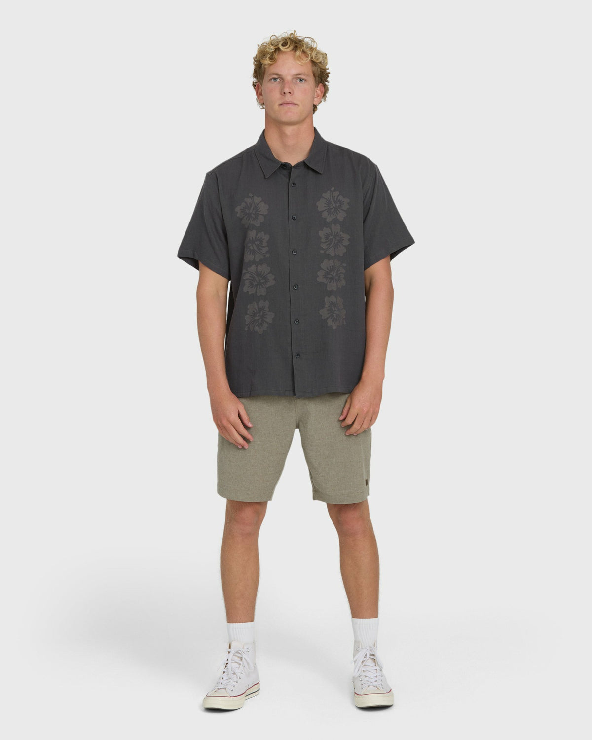 Billabong Men's Cordoba Short Sleeve Shirt - Raven