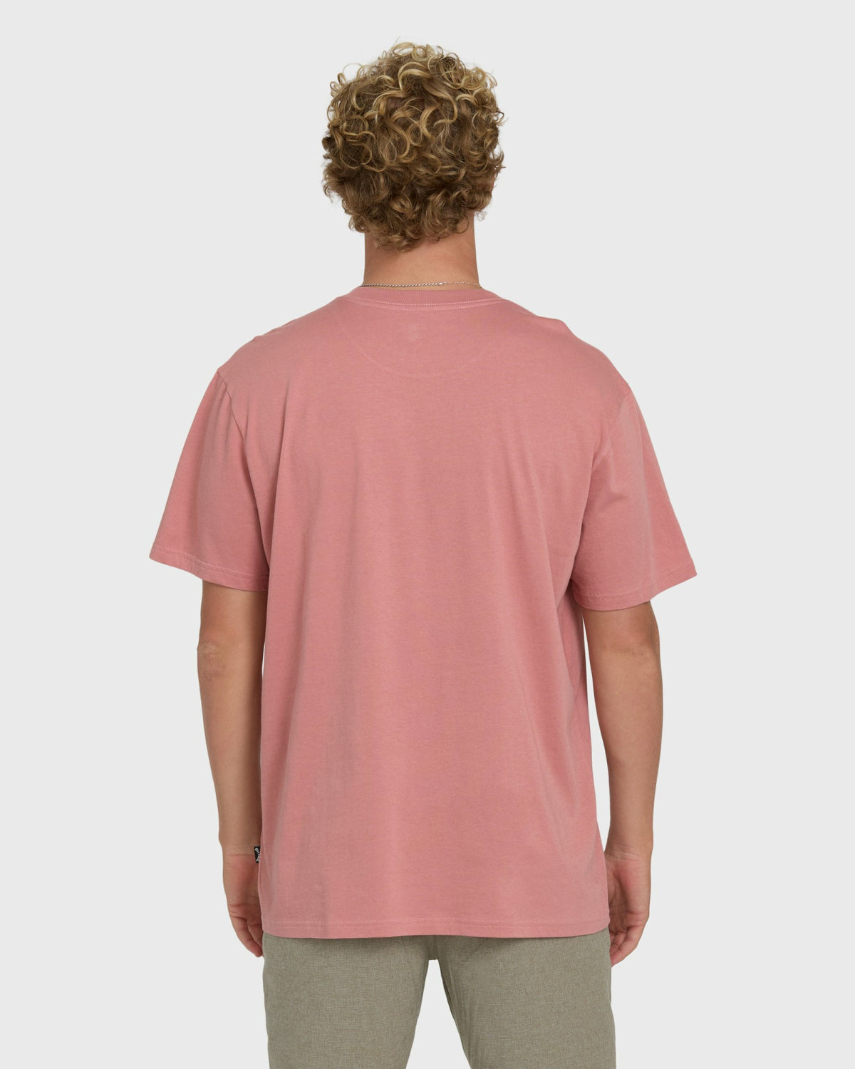 Billabong Men's Check Out Premium Short Sleeve Knit T-Shirt - Ash Rose