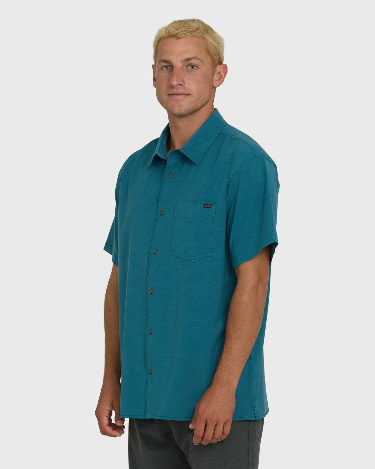 Billabong Men's A\/Div Surftrek Transit Short Sleeve Woven Shirt - Tropical Teal