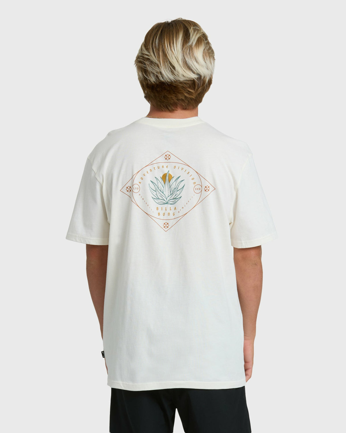 Billabong Men's Agave Adiv Premium Short Sleeve T-Shirt - Off White