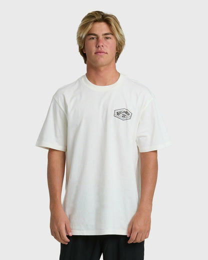 Billabong Men's Scenic Arch Adiv Premium Short Sleeve T-Shirt - Off White