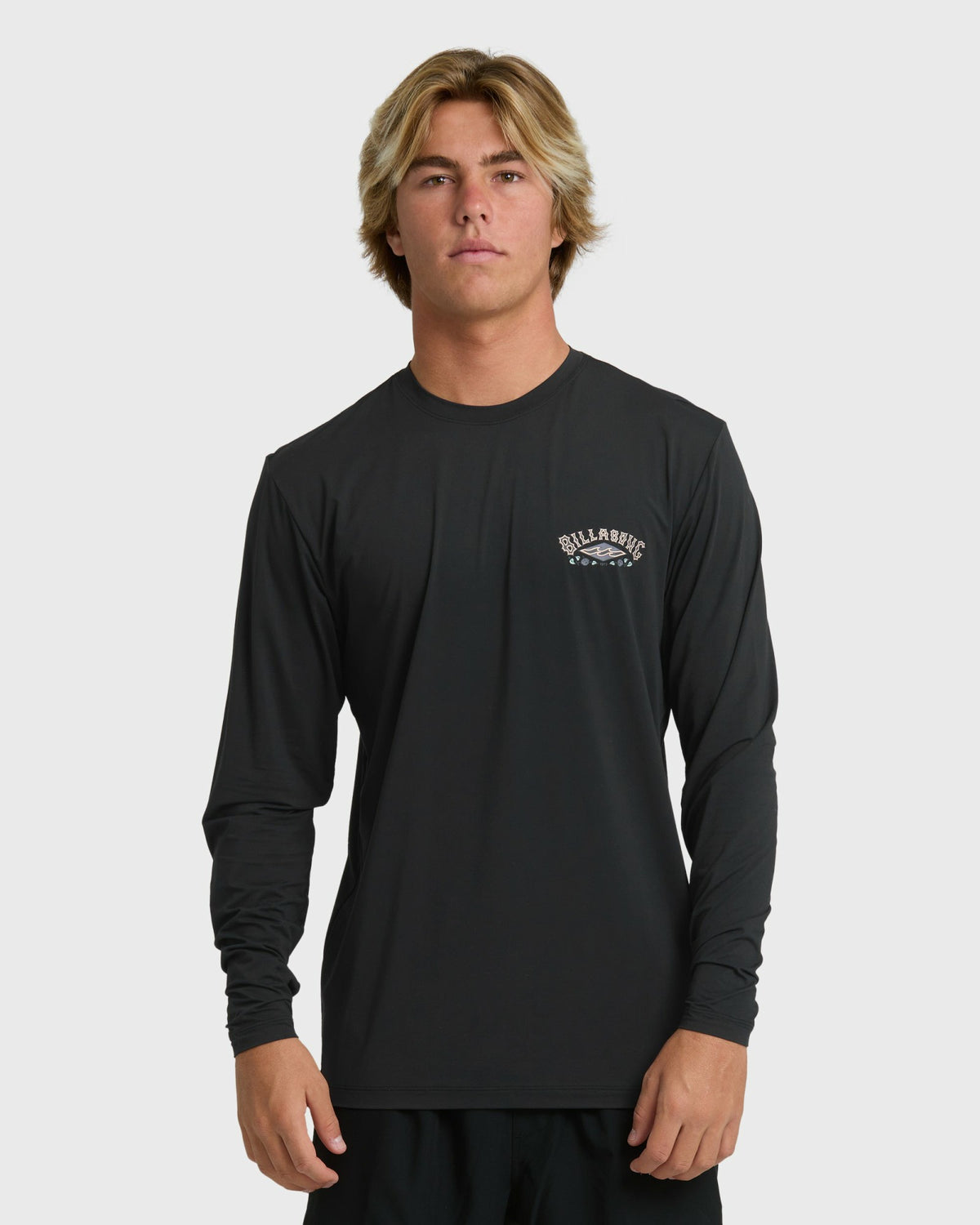 Billabong Men's Heritage Loose Fit Long Sleeve Surf Tee - Black