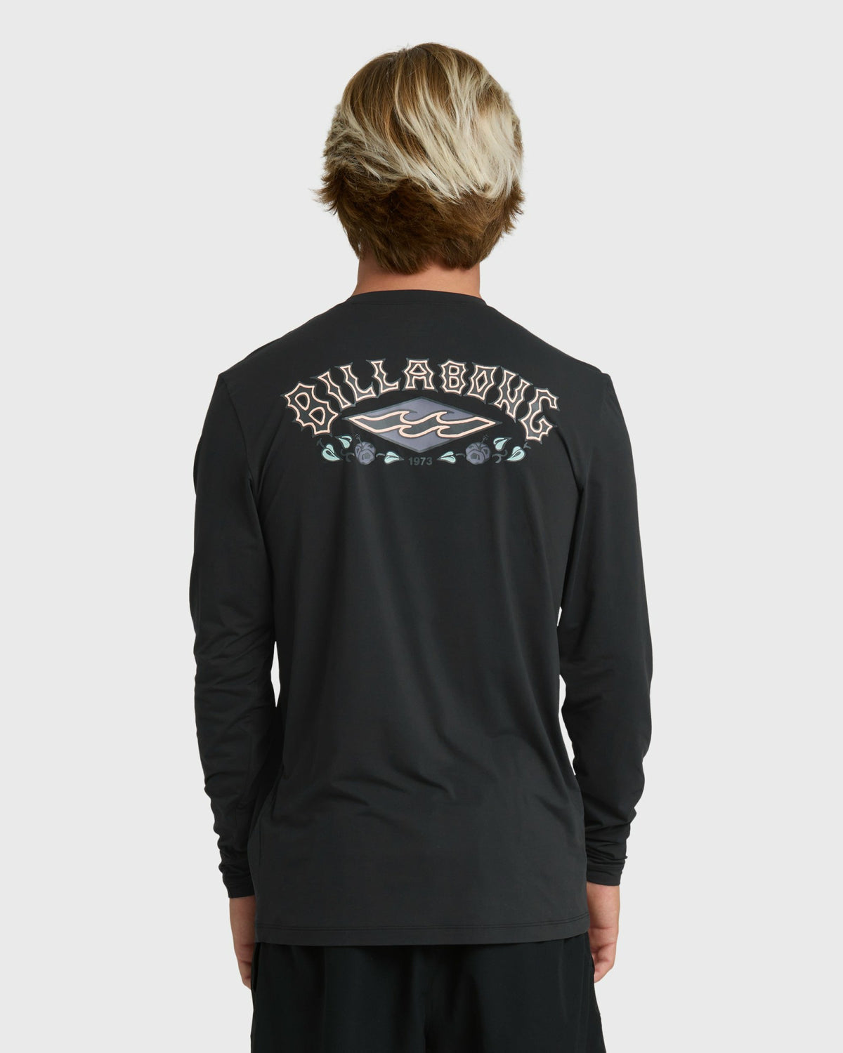 Billabong Men's Heritage Loose Fit Long Sleeve Surf Tee - Black