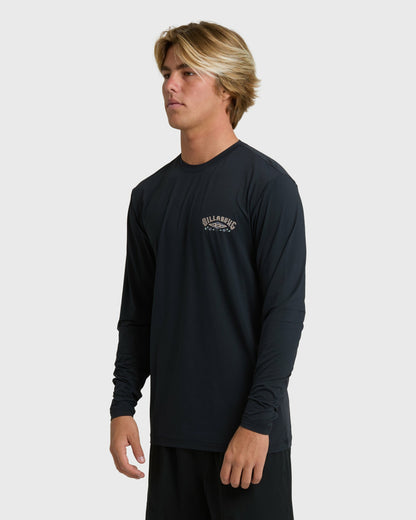 Billabong Men's Heritage Loose Fit Long Sleeve Surf Tee - Black