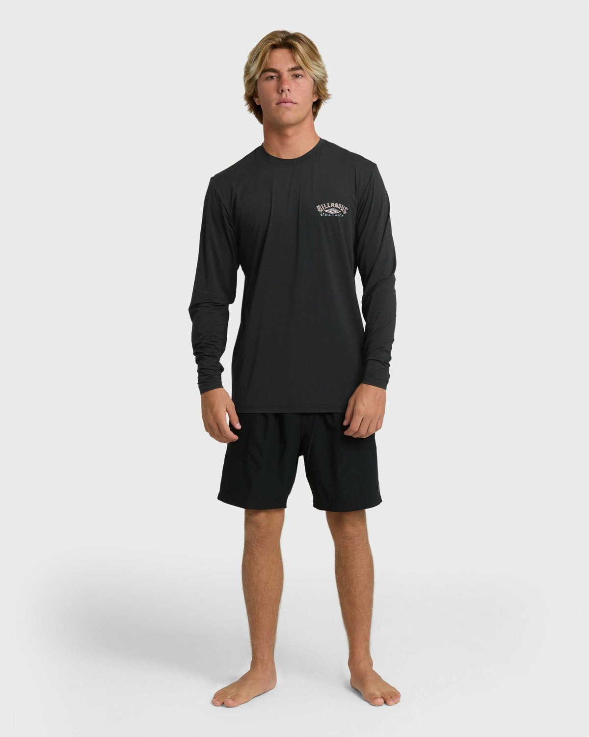 Billabong Men's Heritage Loose Fit Long Sleeve Surf Tee - Black