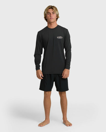 Billabong Men's Heritage Loose Fit Long Sleeve Surf Tee - Black
