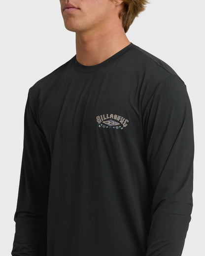 Billabong Men's Heritage Loose Fit Long Sleeve Surf Tee - Black