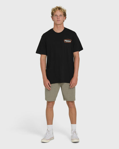 Billabong Men's Off Duty Premium Short Sleeve Knit T-Shirt - Black