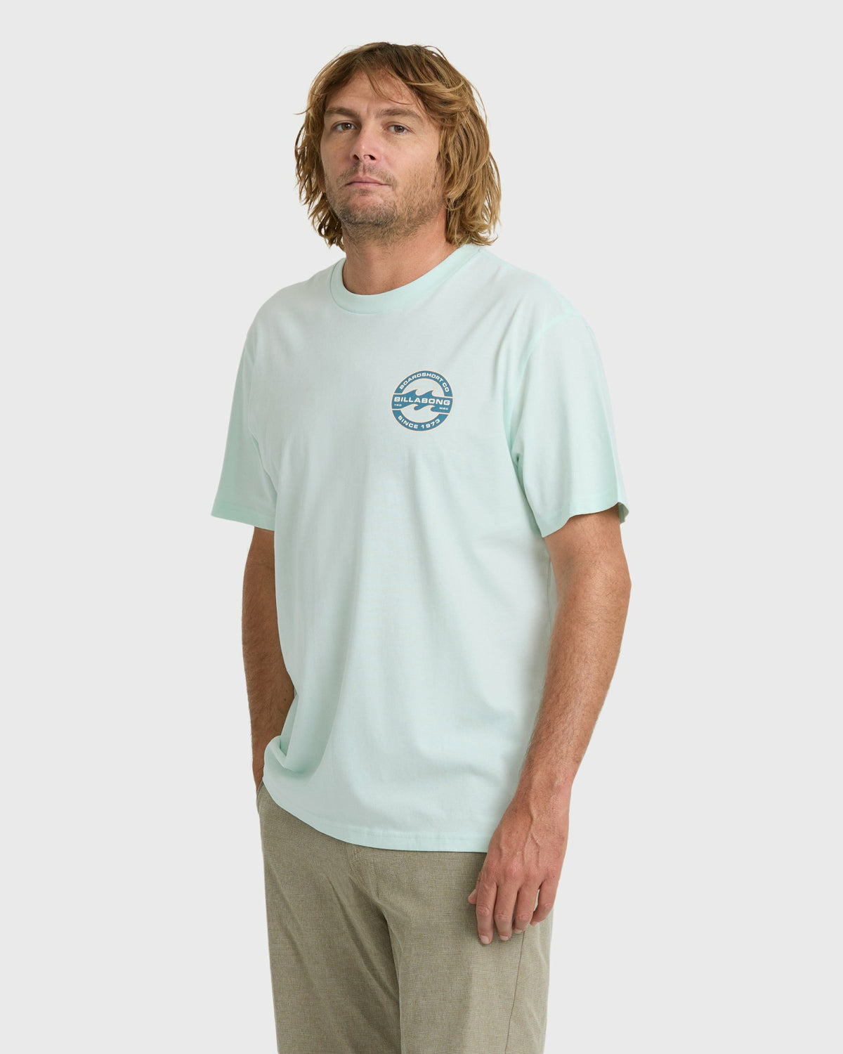Billabong Men's Hollow Fill Premium Short Sleeve T-Shirt - Sea Glass