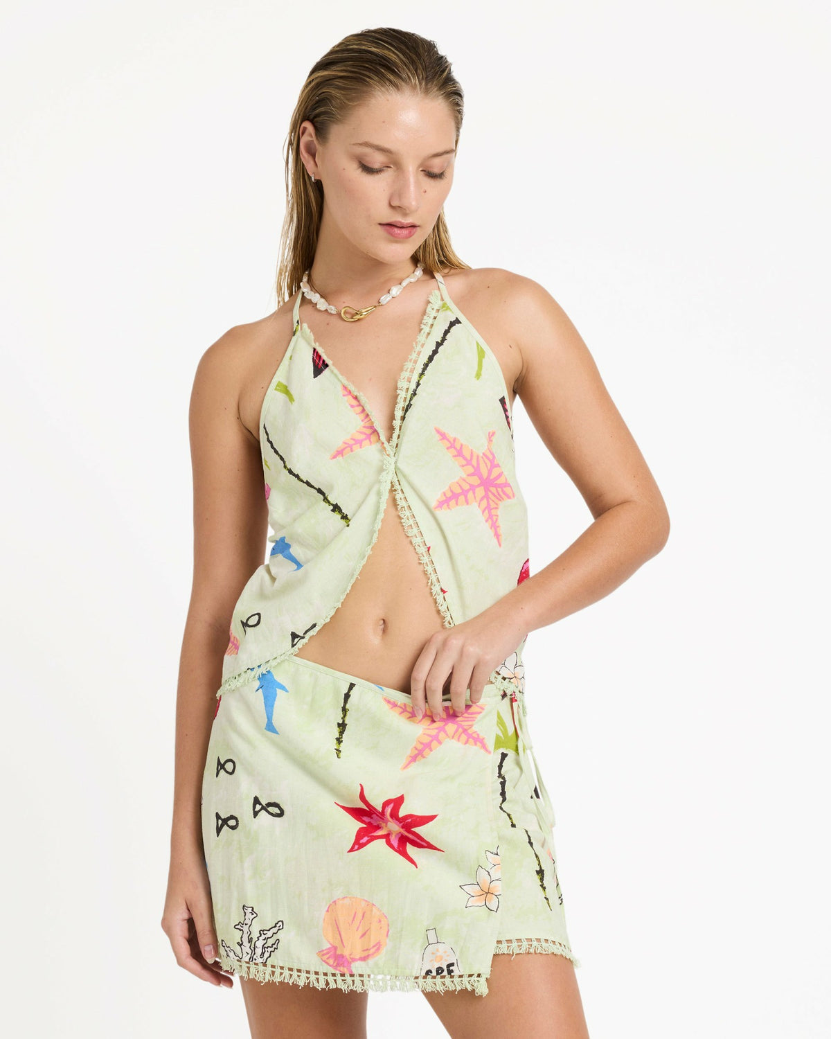 Billabong Women's Lottie Hall Woven Tank - Sunny Lime