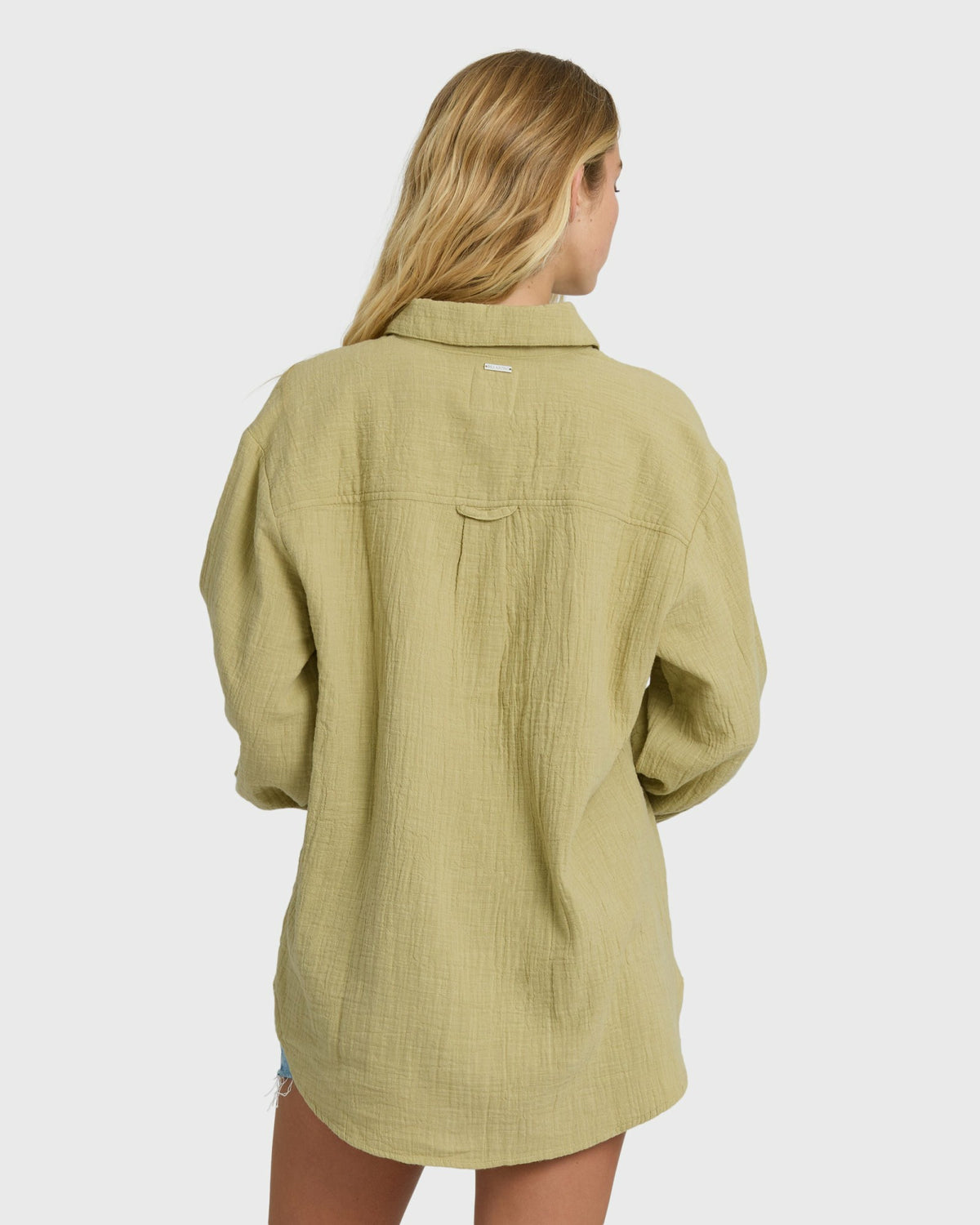 Billabong Women's Wanderer Long Sleeve Woven Top - Cactus