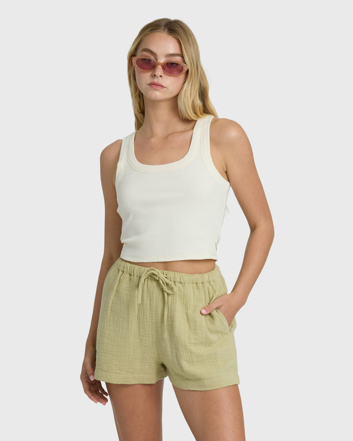 Billabong Women's Wanderer Woven Shorts - Cactus