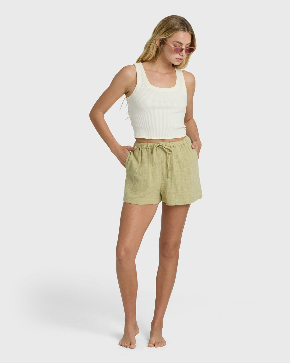 Billabong Women's Wanderer Woven Shorts - Cactus
