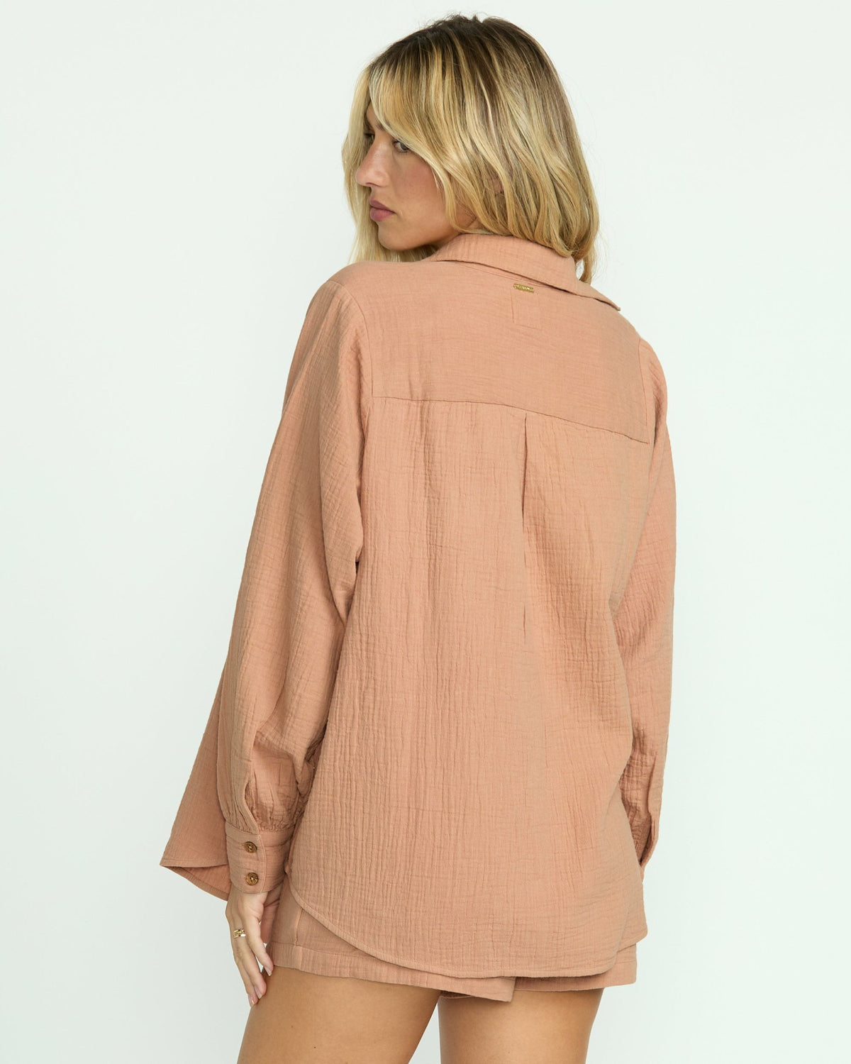 Billabong Women's Sweet Swell Long Sleeve Shirt - Rose Brown