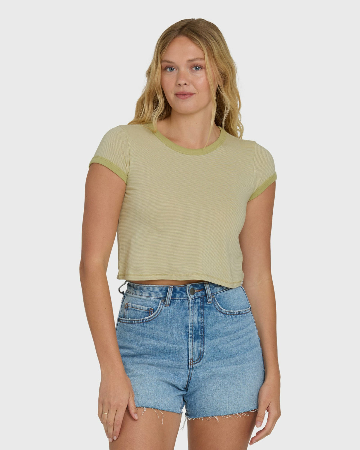 Billabong Women's Daily Tee YD Short Sleeve Knit T-Shirt - Cactus