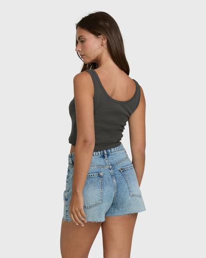 Billabong Women's All Day Paradise Tank Top - Off Black