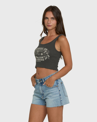 Billabong Women's All Day Paradise Tank Top - Off Black