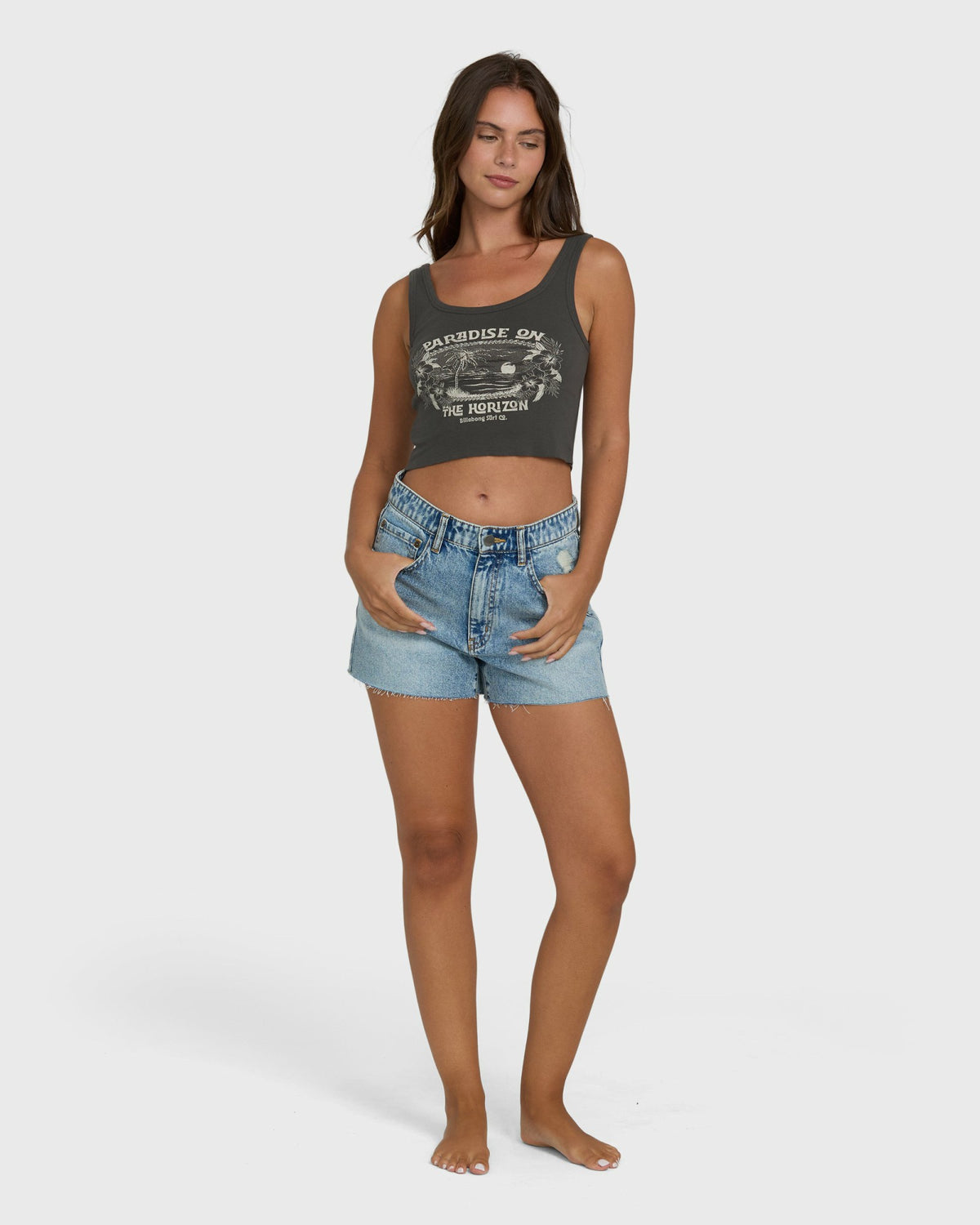 Billabong Women's All Day Paradise Tank Top - Off Black