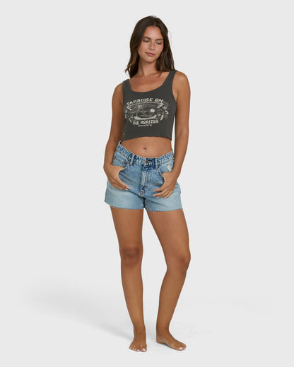 Billabong Women's All Day Paradise Tank Top - Off Black