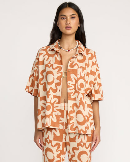 Billabong Women's Lost Waves Short Sleeve T-Shirt - Sunburnt