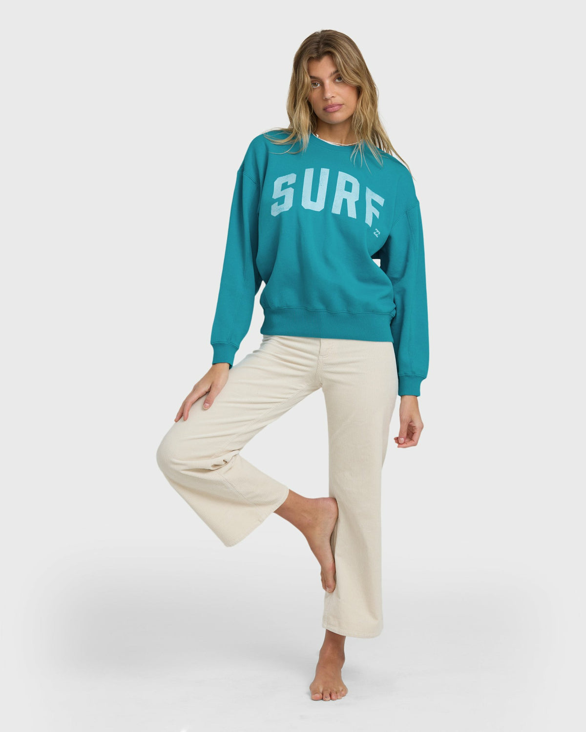Billabong Women's Mono Aloha Kendal Crewneck Sweatshirt - Atlantis