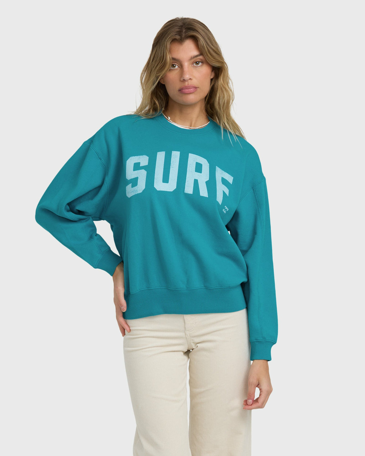 Billabong Women's Mono Aloha Kendal Crewneck Sweatshirt - Atlantis