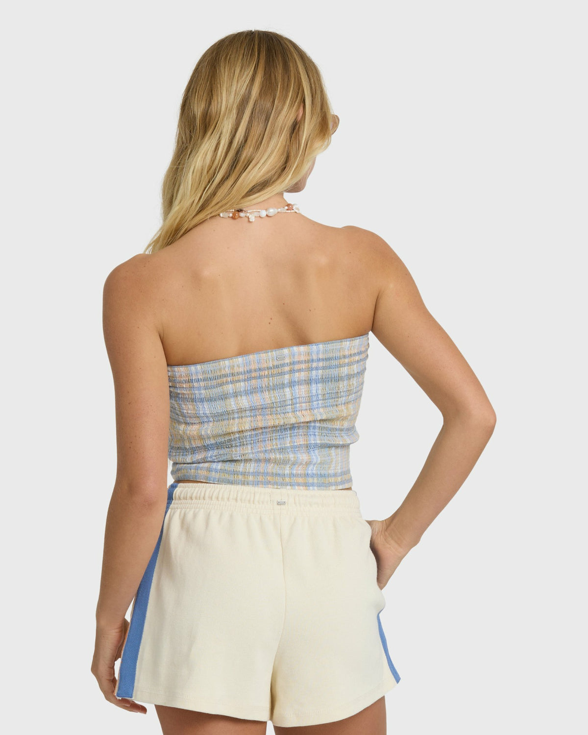 Billabong Women's Keep It Simple 2 Tube Print Tube Top - Twilight Blue