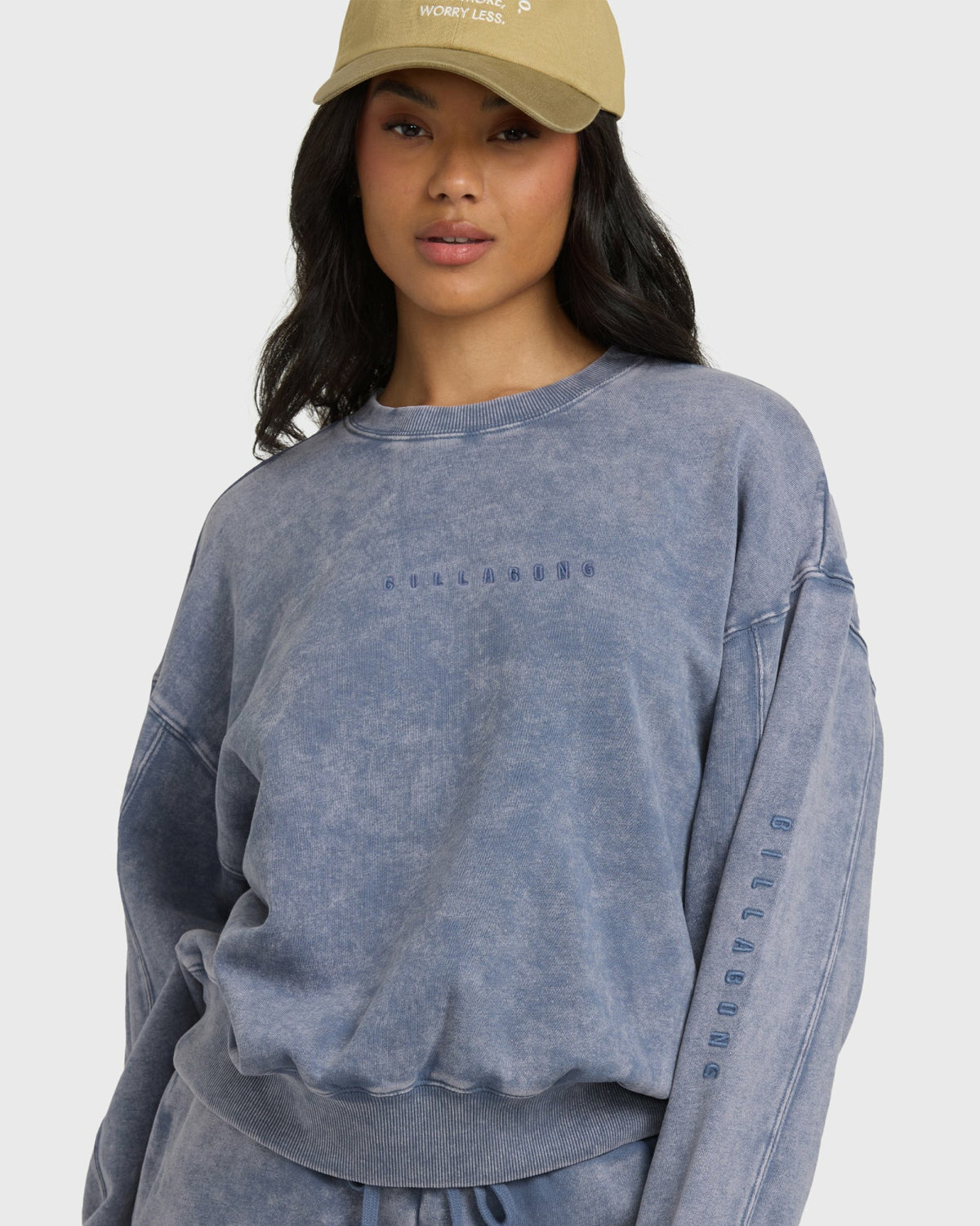 Billabong Women's Saltwashed Kendal Crewneck Sweatshirt - Stone Blue