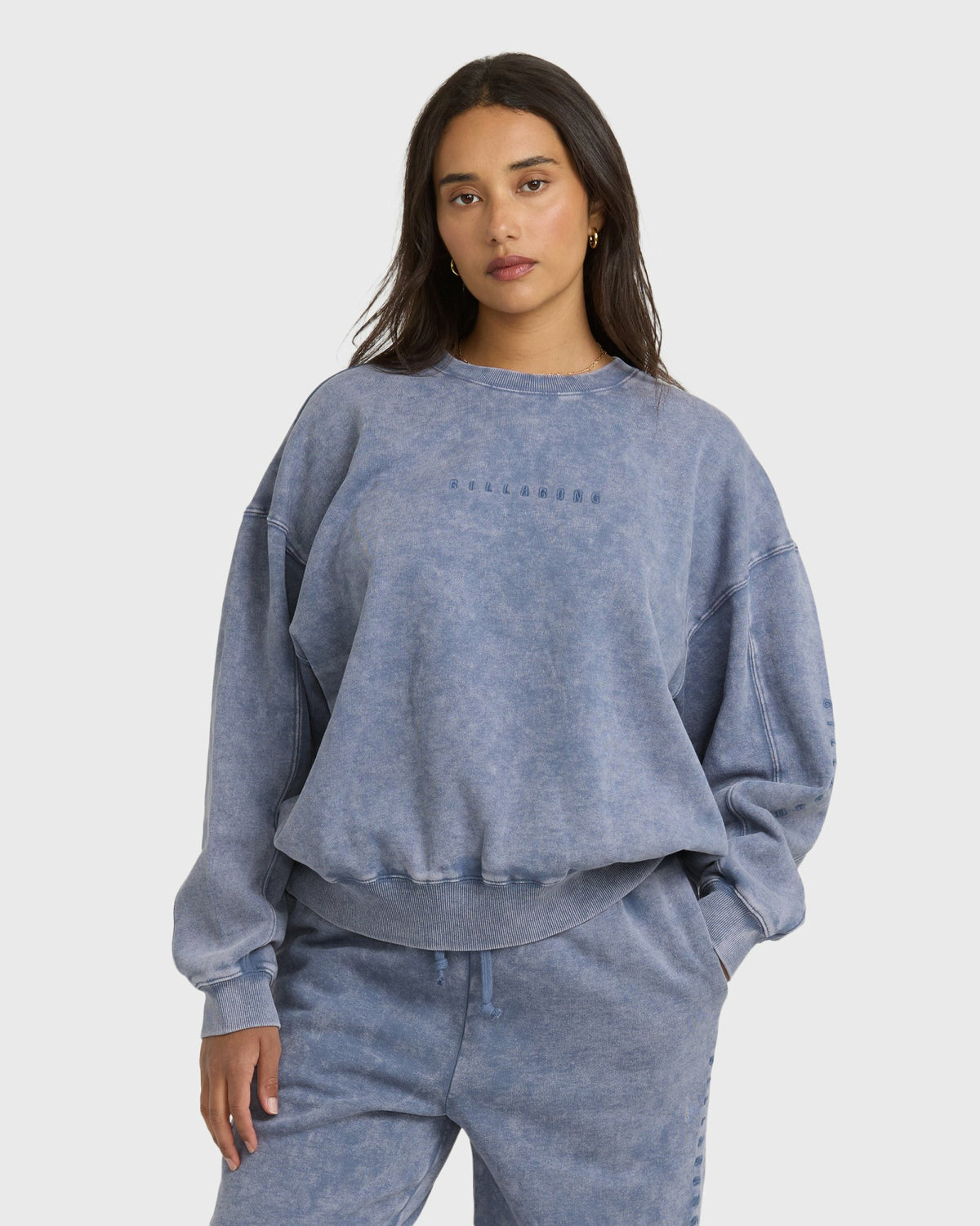 Billabong Women's Saltwashed Kendal Crewneck Sweatshirt - Stone Blue