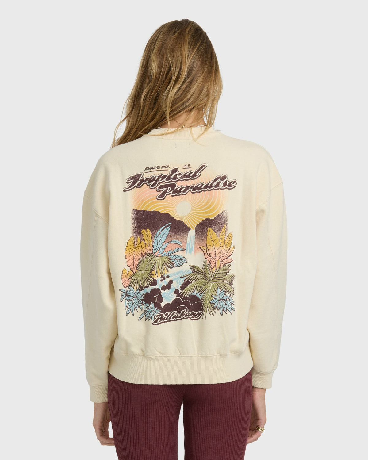 Billabong Women's Raise Blaze Kendal Crewneck Sweatshirt - Whitecap