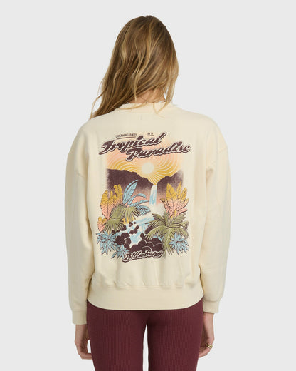 Billabong Women's Raise Blaze Kendal Crewneck Sweatshirt - Whitecap