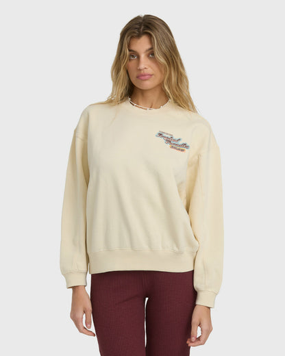 Billabong Women's Raise Blaze Kendal Crewneck Sweatshirt - Whitecap