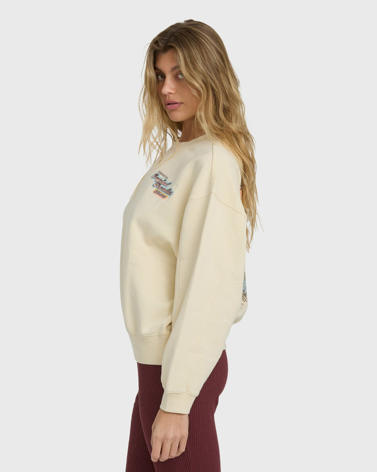 Billabong Women's Raise Blaze Kendal Crewneck Sweatshirt - Whitecap