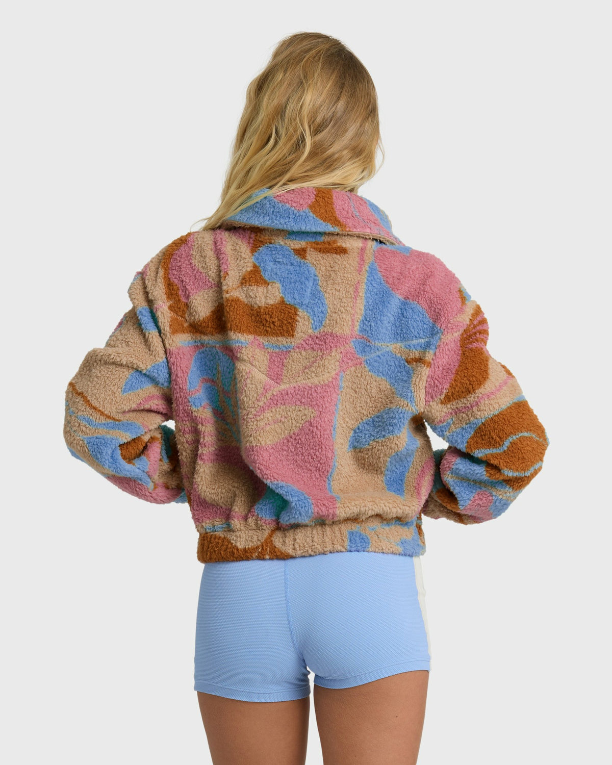 Billabong Women's A\/Div Barra Half Zip Sherpa Fleece - Oatmeal