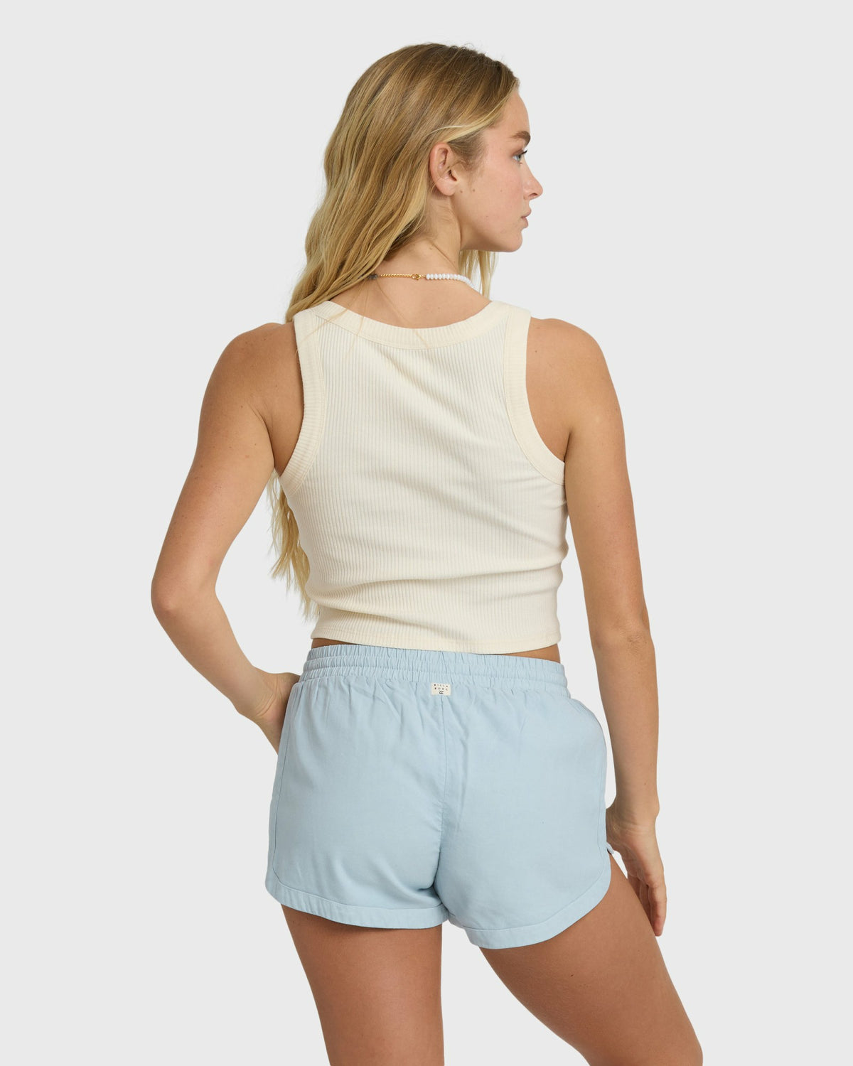 Billabong Women's Road Trippin Elastic Waist Shorts - Washed Chambray