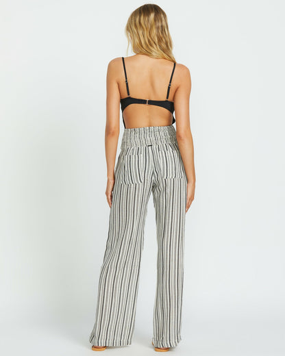 Billabong Women's New Waves 2 Elastic Waist Pants - Black Pebble