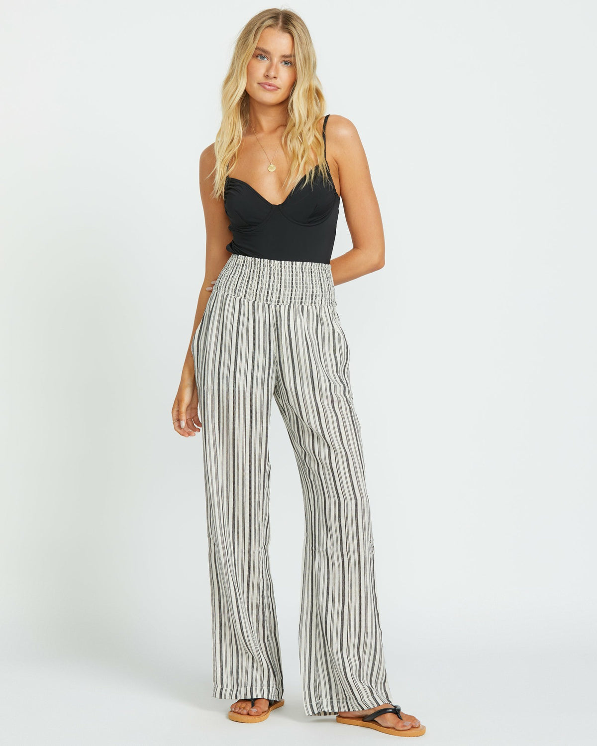 Billabong Women's New Waves 2 Elastic Waist Pants - Black Pebble