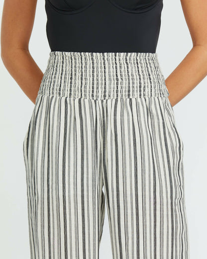 Billabong Women's New Waves 2 Elastic Waist Pants - Black Pebble