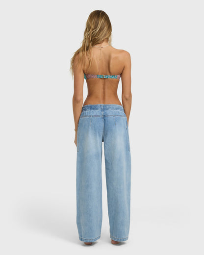 Billabong Women's Zonte Elastic Waist Jeans - Shaded Wash