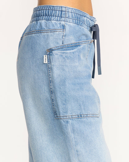 Billabong Women's Zonte Elastic Waist Jeans - Shaded Wash