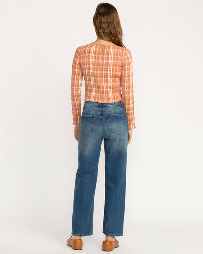 Billabong Women's Shifter Straight Leg Pants - Dirty Vintage Blue