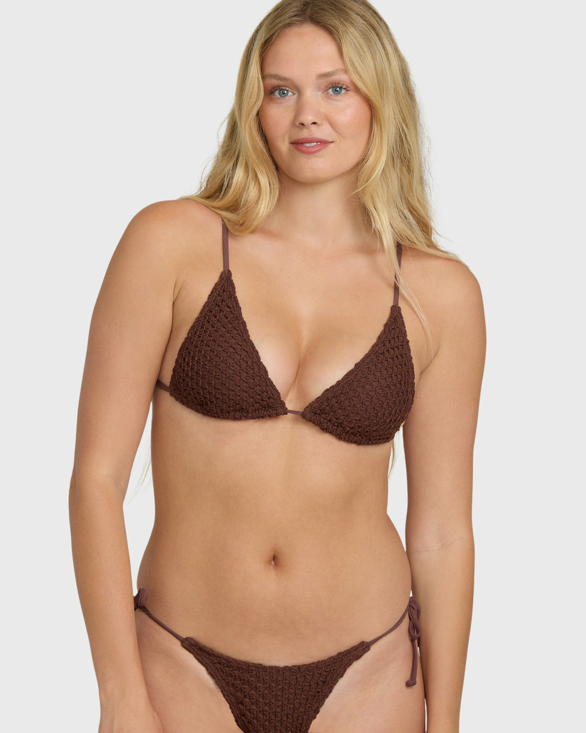 Billabong Women's Twisted Tides Mini Slide Triangle Bikini Top - Espresso