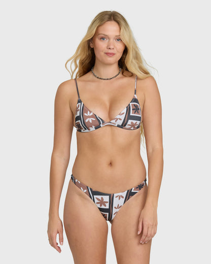 Billabong Women's Stay Grounded Sunni Tiny Bikini Bottoms - Brown Stone