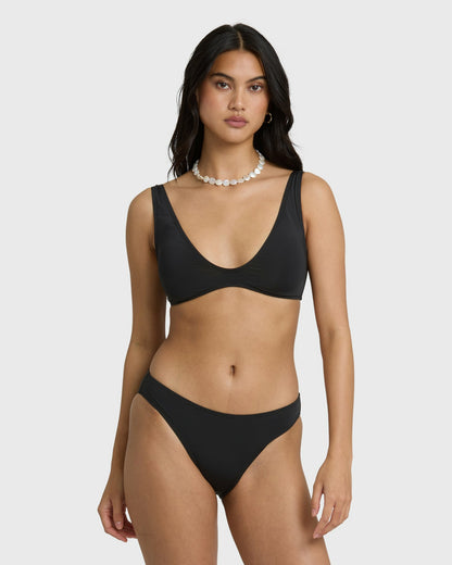 Billabong Women's Sol Searcher Scoop Tank Bikini Top - Black Pebble