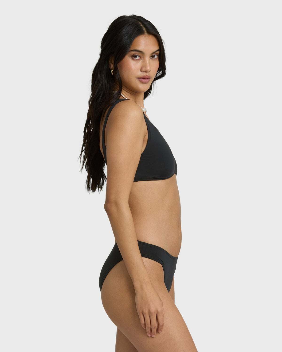 Billabong Women's Sol Searcher Scoop Tank Bikini Top - Black Pebble