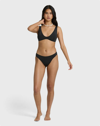 Billabong Women's Sol Searcher Scoop Tank Bikini Top - Black Pebble