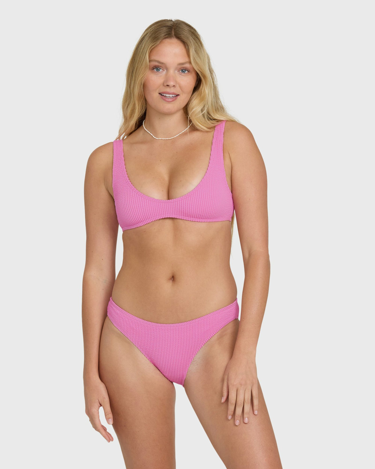 Billabong Women's Summer Hi Scoop Tank Bikini Top - Party Pink