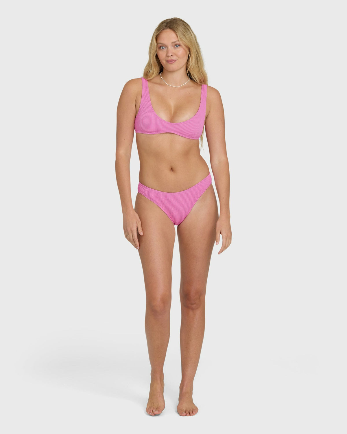 Billabong Women's Summer Hi Scoop Tank Bikini Top - Party Pink